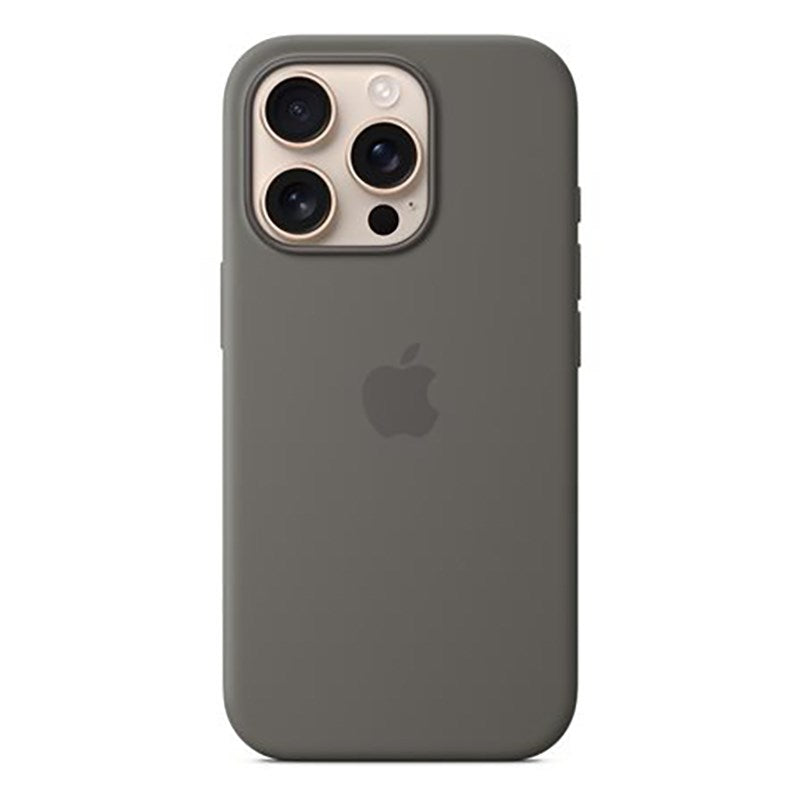 Original Apple iPhone 16 Pro Silikone Bagside Cover - MagSafe Kompatibel - Stone Gray MYYL3ZM/A)