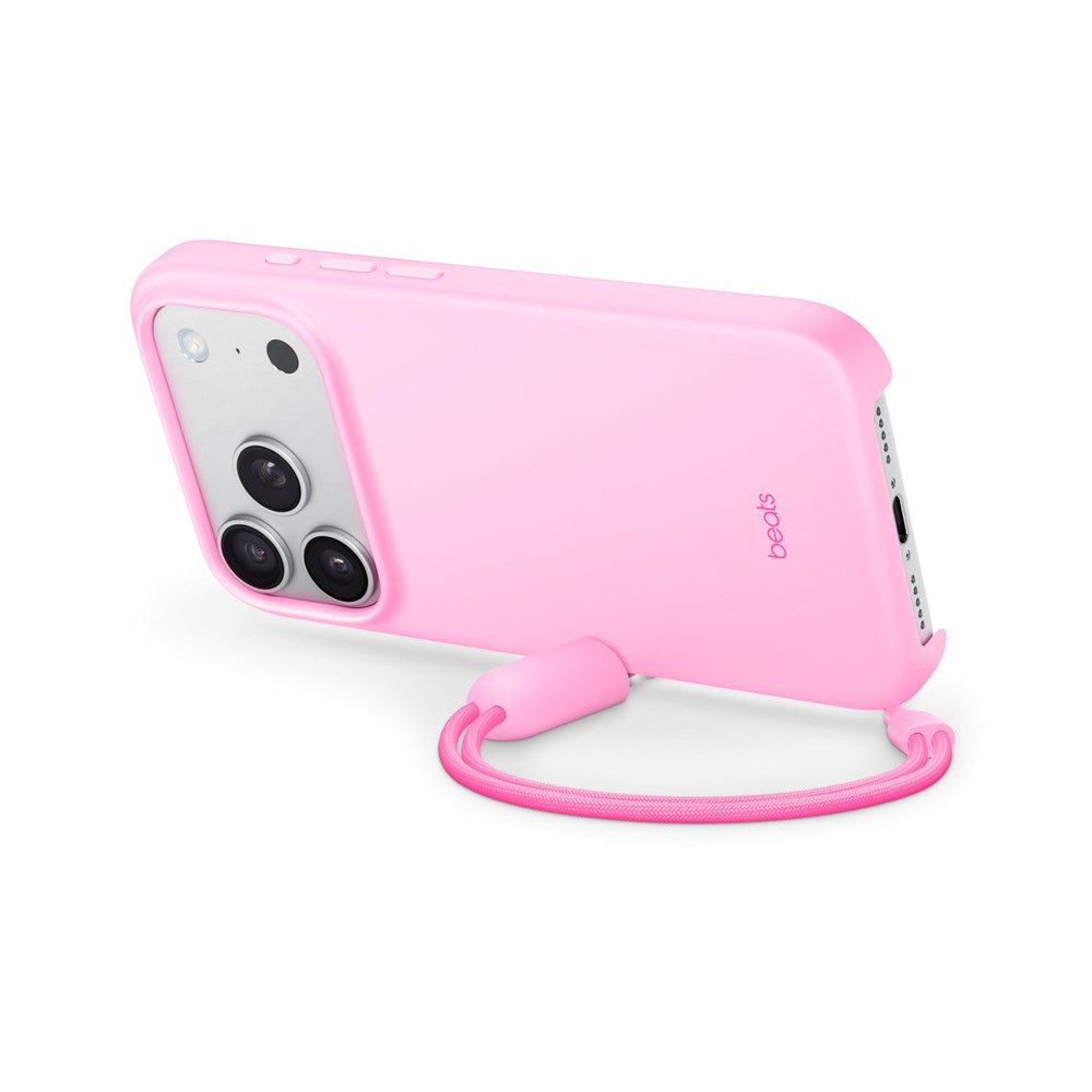 iPhone 17 Pro Original Apple Beats Cover m. Strop - MagSafe Kompatibel - Pebble Pink