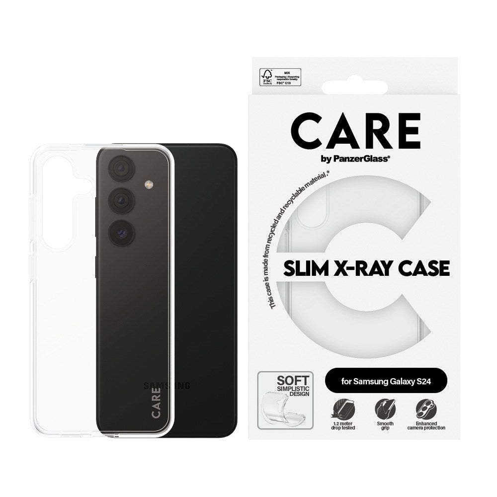 CARE by PanzerGlass Samsung Galaxy S24 FASHION X-Ray Soft Basic Bagside Cover - Transparent