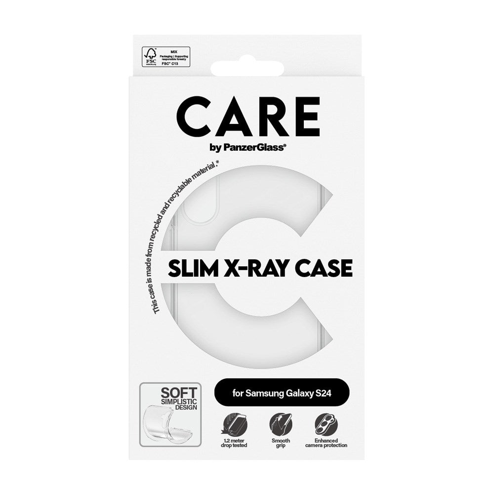 CARE by PanzerGlass Samsung Galaxy S24 FASHION X-Ray Soft Basic Bagside Cover - Transparent