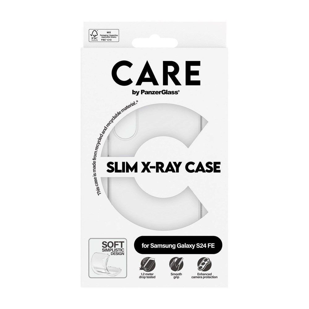 CARE by PanzerGlass Samsung Galaxy S24 FE FASHION X-Ray Soft Basic Bagside Cover - Transparent