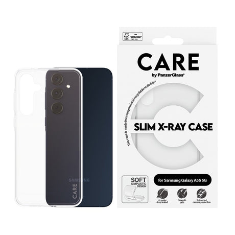 CARE by PanzerGlass Samsung Galaxy A55 5G FASHION X-Ray Soft Basic Bagside Cover - Transparent