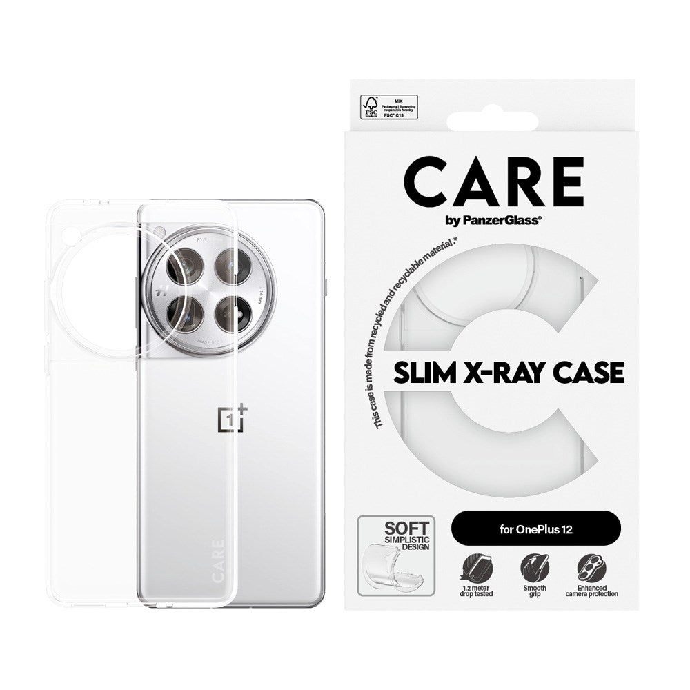 CARE by PanzerGlass OnePlus 12 FASHION X-Ray Soft Basic Bagside Cover - Transparent