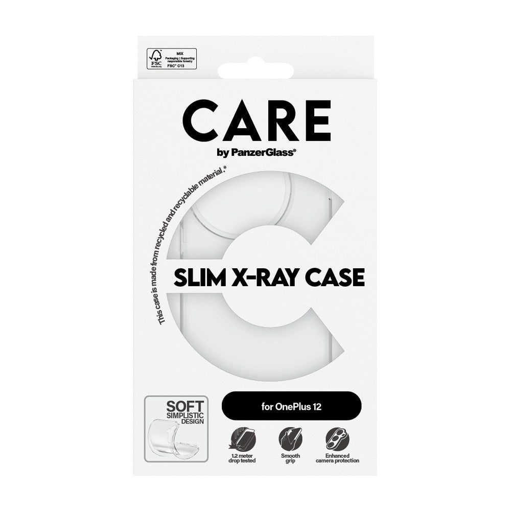 CARE by PanzerGlass OnePlus 12 FASHION X-Ray Soft Basic Bagside Cover - Transparent