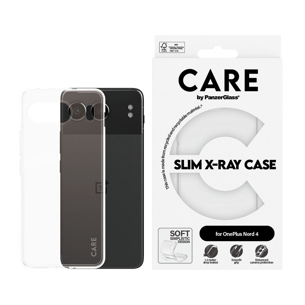 CARE by PanzerGlass OnePlus Nord 4 (5G) FASHION X-Ray Soft Basic Bagside Cover - Transparent