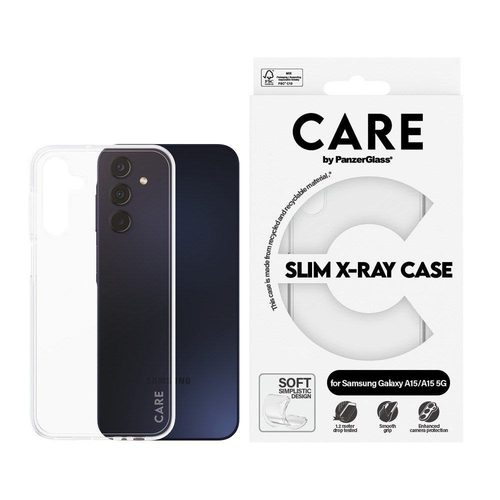 CARE by PanzerGlass Samsung Galaxy A15 / A15 (5G) FASHION X-Ray Soft Basic Bagside Cover - Transparent