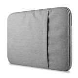 Tech-Protect Stof Laptop Sleeve 13-14" m. Ekstra Lomme (33 x 24 cm) - Lysegrå