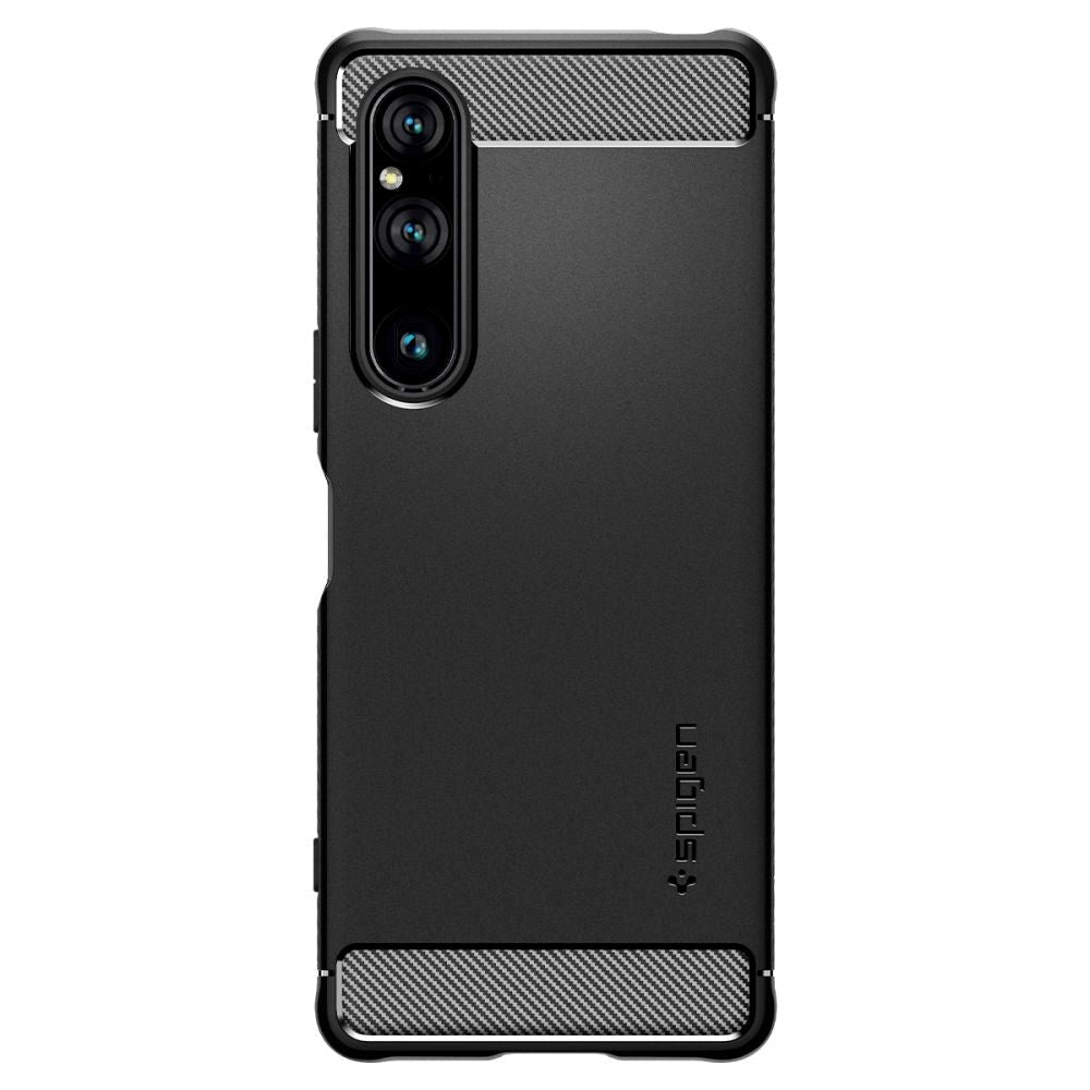 Sony Xperia 1 V Spigen Rugged Armor Bagside Cover - Mat Sort