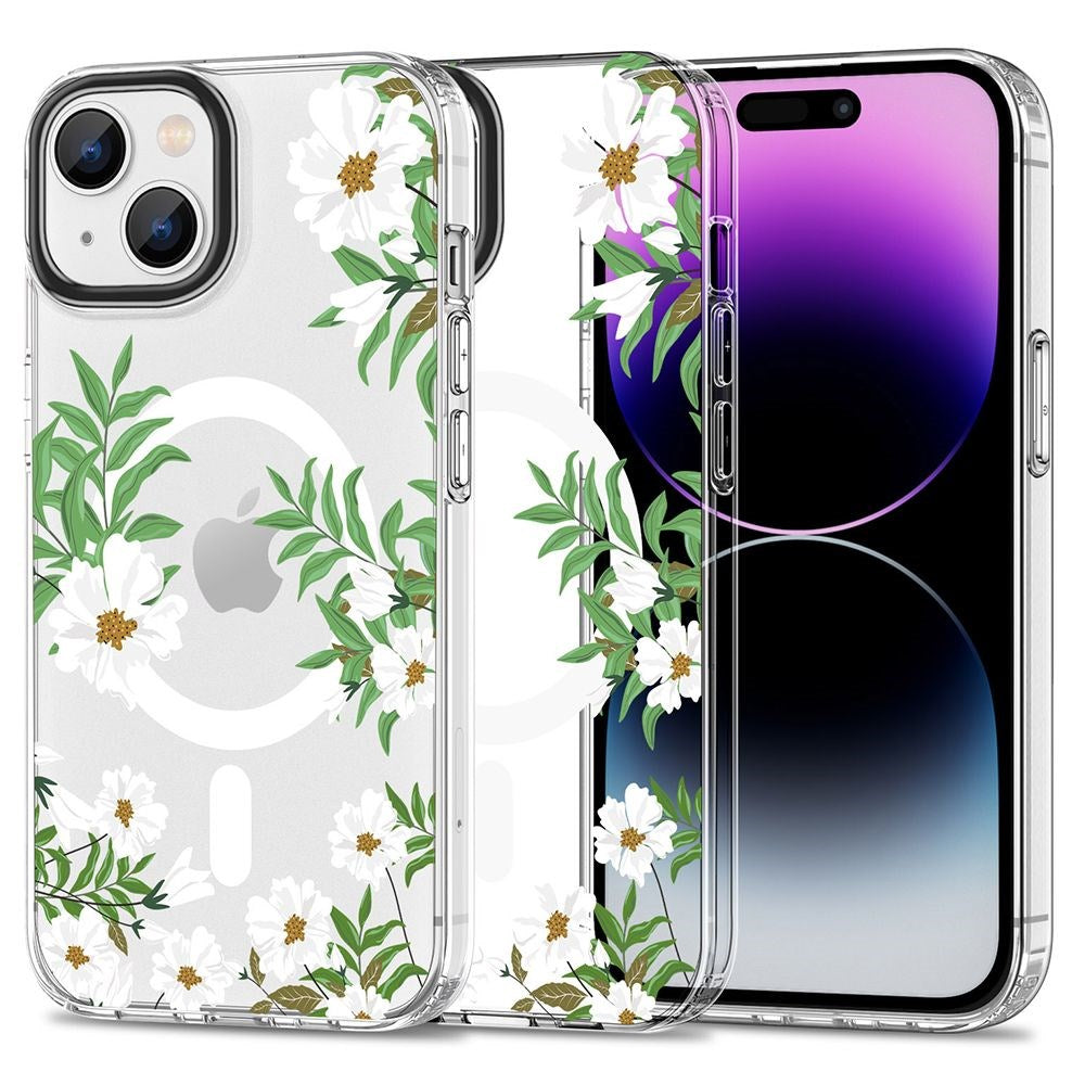 iPhone 15 Tech-Protect MagMood Bagside Cover - MagSafe Kompatibel - Spring Daisy