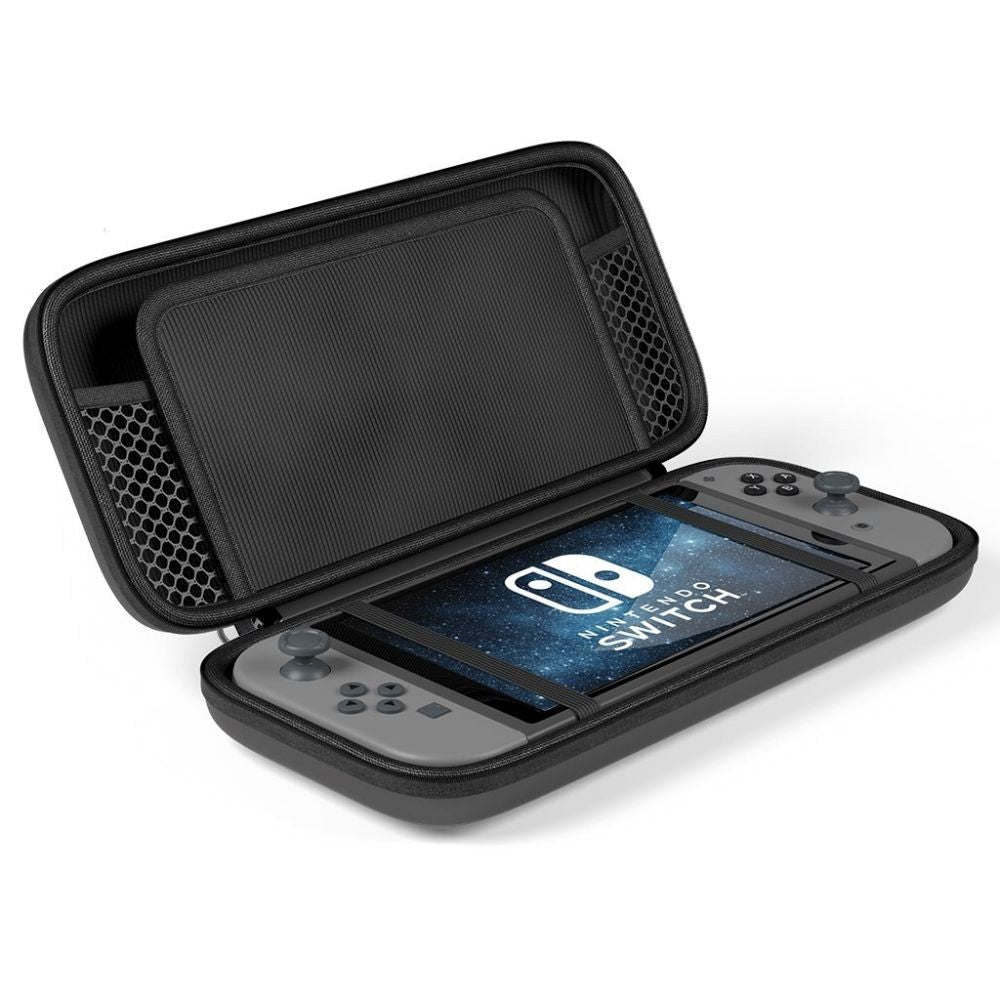 Tech-Protect Nintendo Switch / Switch OLED Stof Opbevaringstaske m. Lynlås - Sort