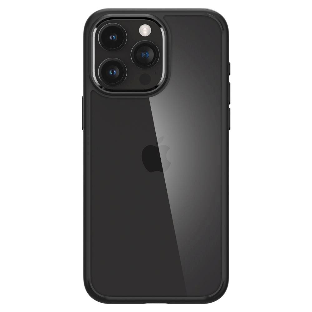 iPhone 15 Pro Max Spigen Ultra Hybrid Case - Gennemsigtig / Sort