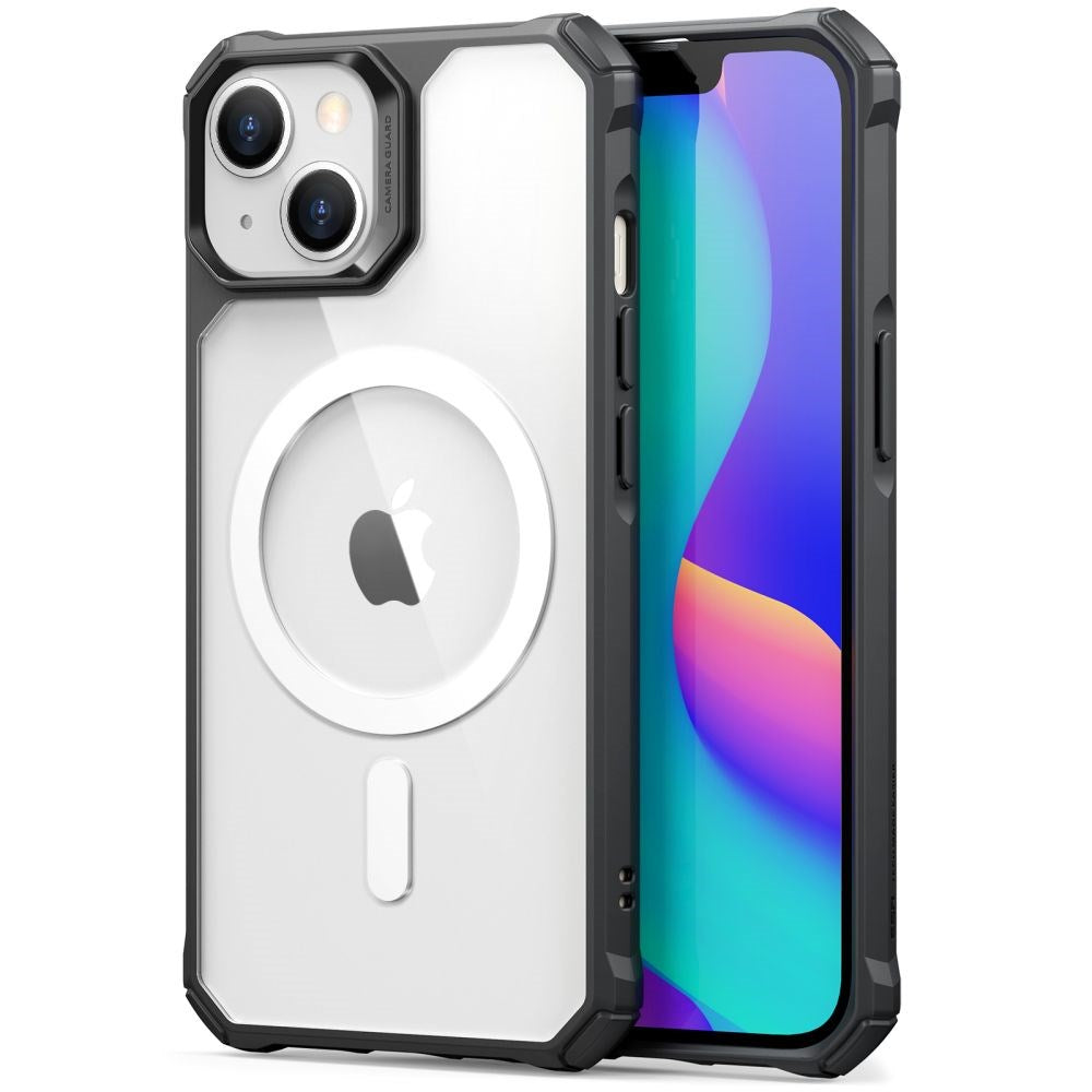 iPhone 14 Plus ESR Air Armor Halolock Bagside Cover - MagSafe Kompatibel - Gennemsigtig / Sort