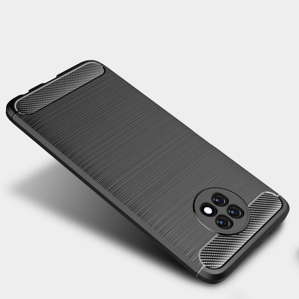 Xiaomi Redmi Note 9T Brushed Carbon Fibre Cover - Sort