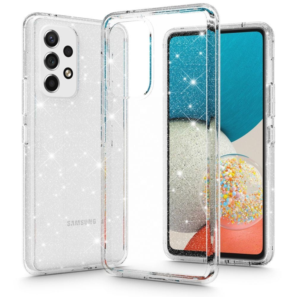 Samsung Galaxy A33 (5G) Hybrid Plastik Bagside Cover Gennemsigtig - Transparent Glitter