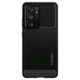 Samsung Galaxy S21 Ultra Spigen Rugged Armor Cover - Sort