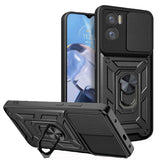 Motorola Moto E22 / E22i Tech-Protect Camshield Cover m. Magnetisk Ring & Ståfunktion - Sort