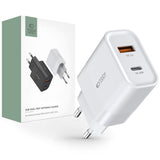 Tech-Protect Network 30W Vægoplader m. 1 x USB-C & 1 x USB-A - Hvid