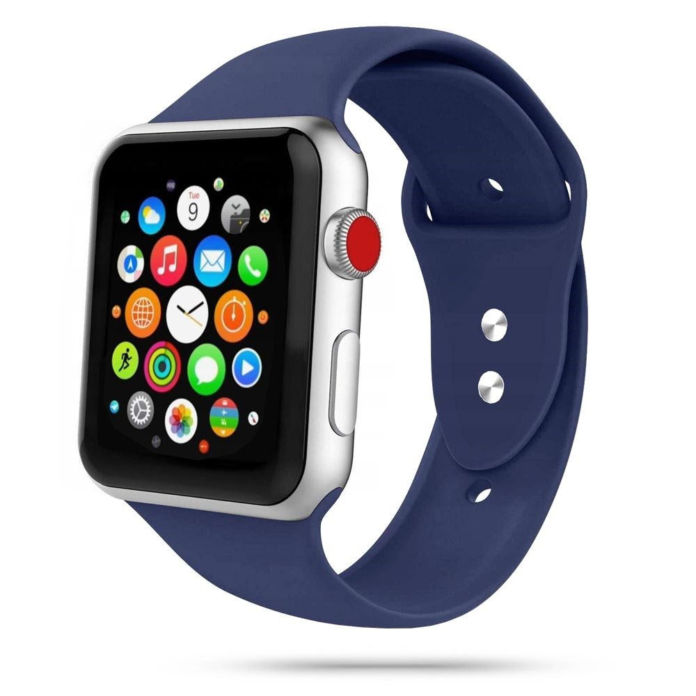 Apple Watch (42/44/SE/45/46/49mm) Tech-Protect Icon Band Silikone Rem - Blå