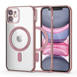 iPhone 11 Tech-Protect MagShine Bagside Cover - MagSafe Kompatibel - Gennemsigtig / Rose Gold