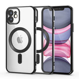 iPhone 11 Tech-Protect MagShine Bagside Cover - MagSafe Kompatibel - Gennemsigtig / Sort