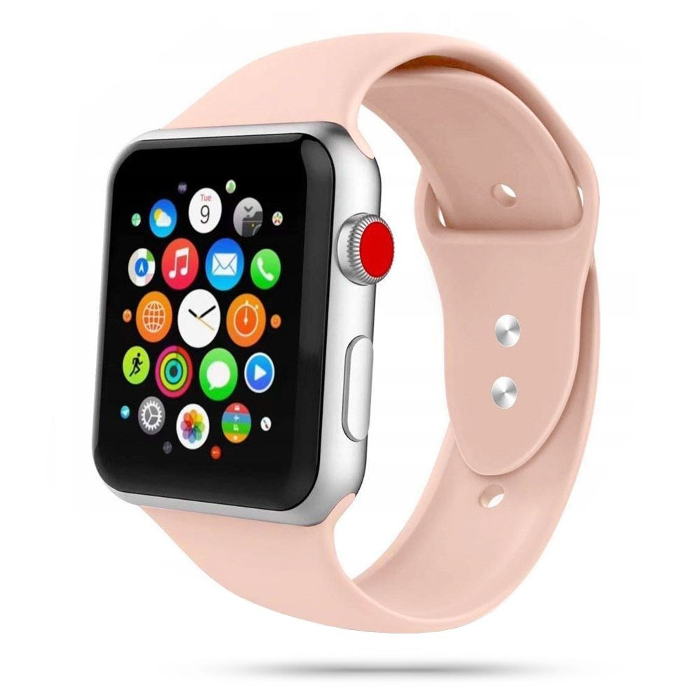 Apple Watch (38/40/SE/41/42mm) Tech-Protect Icon Band Silikone Rem - Lyserød