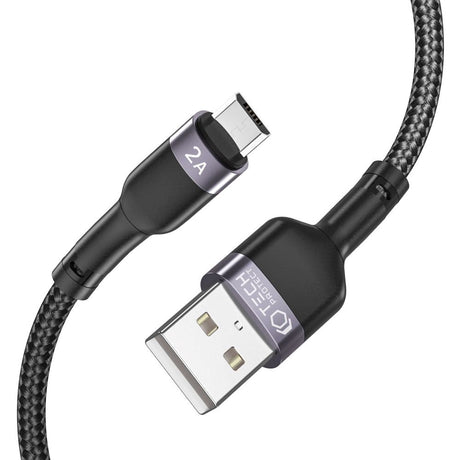 Tech-Protect Ultraboost USB-A til micro-USB Kabel 3A 25cm - Sort