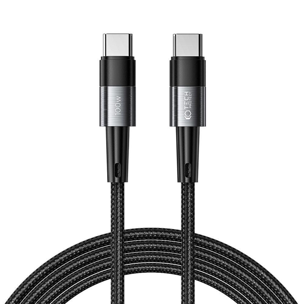 Tech-Protect Ultraboost USB-C til USB-C Kabel 1000W/5A 2m - Sort