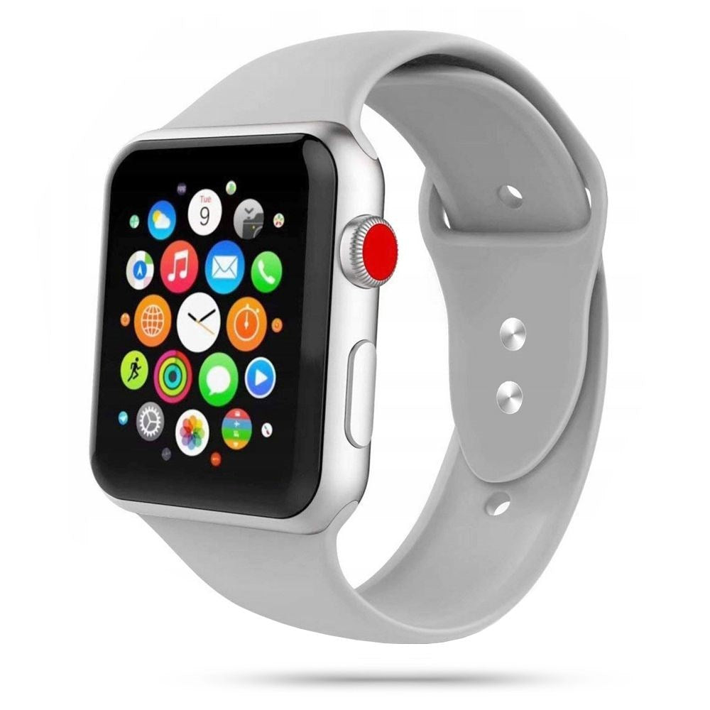 Apple Watch (42/44/SE/45/46/49mm) Tech-Protect Icon Band Silikone Rem - Grå