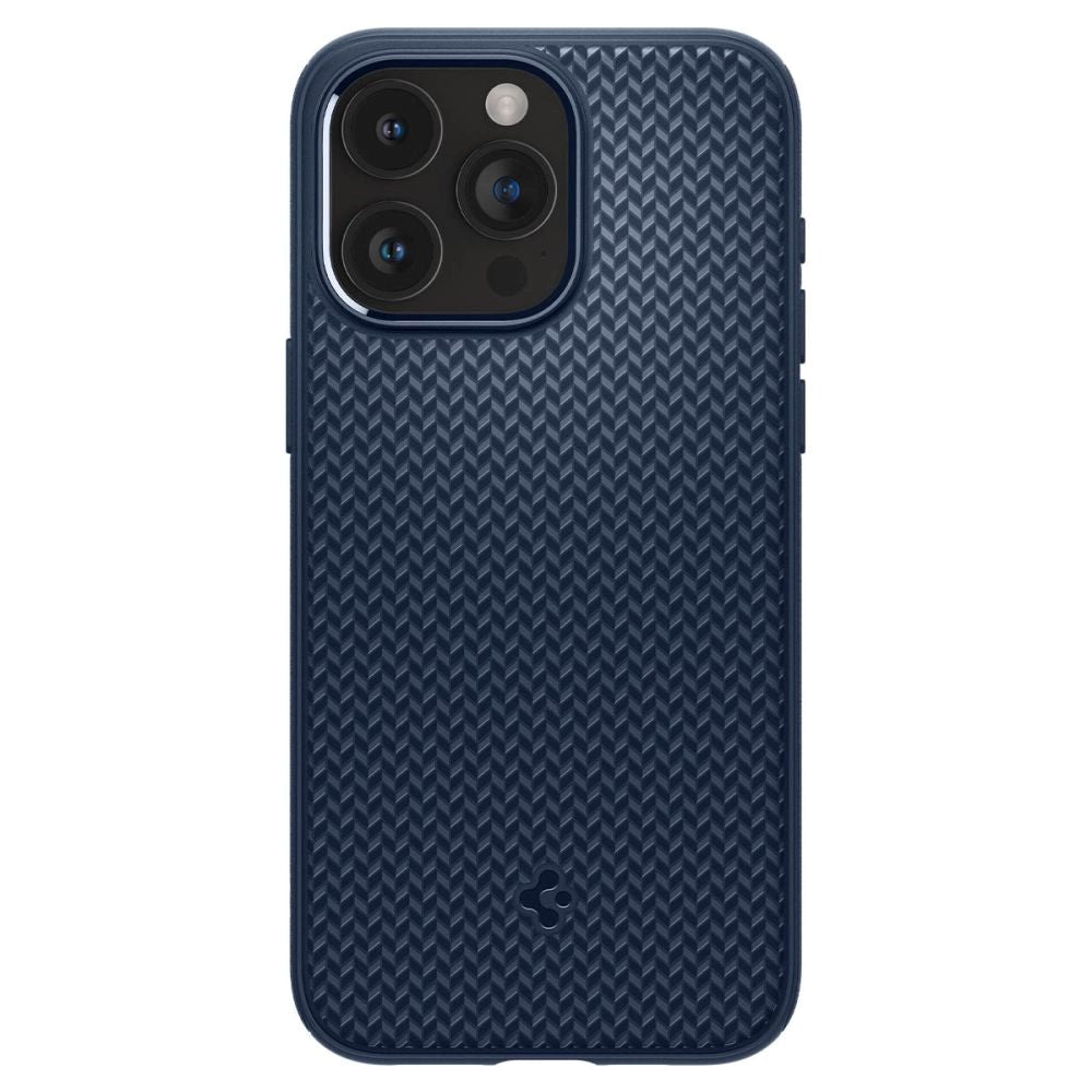 iPhone 15 Pro Spigen Mag Armor Bagside Cover - MagSafe Kompatibel - Navy Blue