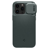 iPhone 15 Pro Spigen Optik Armor Bagside Cover - MagSafe Kompatibel - Abyss Green