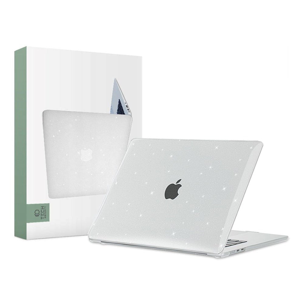 MacBook Air 15 M2/M3 (2023-2024) - Tech-Protect Smartshell Case - Glitter Clear