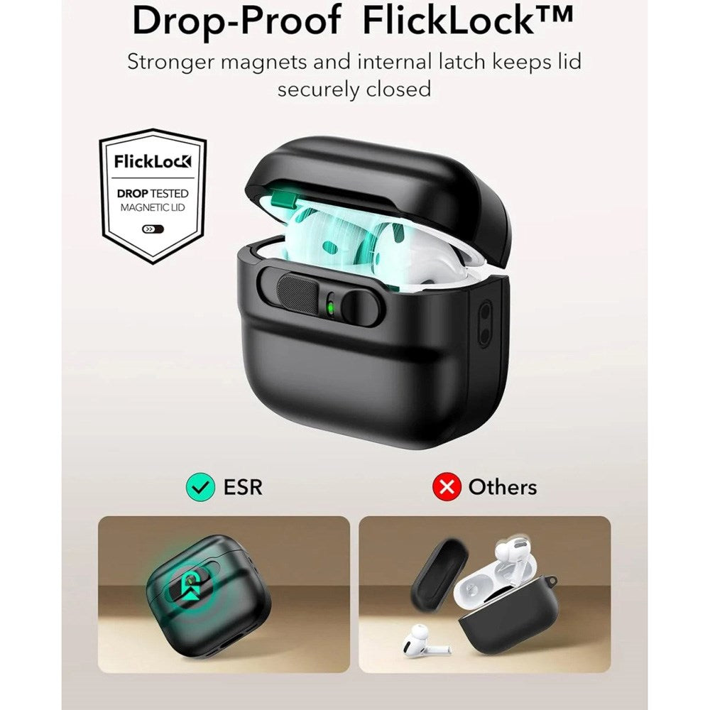 AirPods (4. Gen.) ESR HaloLock Pulse Case - MagSafe Kompatibel - Sort