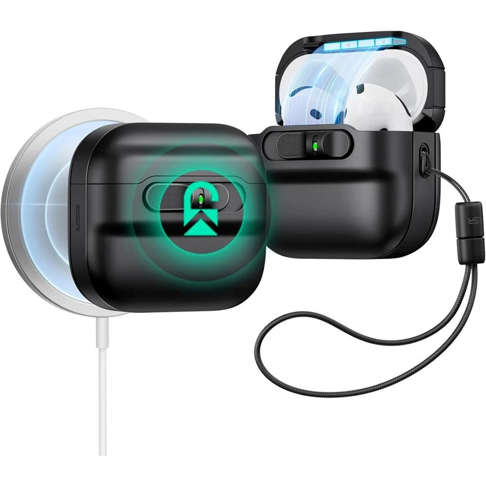 AirPods (4. Gen.) ESR HaloLock Pulse Case - MagSafe Kompatibel - Sort