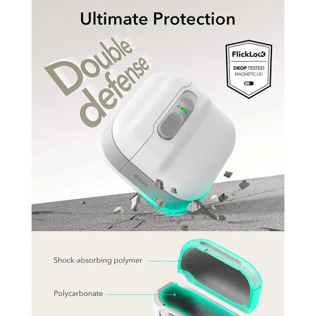 AirPods (4. Gen.) ESR HaloLock Pulse Case - MagSafe Kompatibel - Hvid