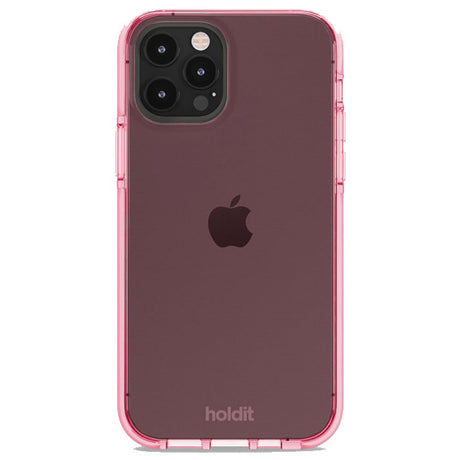 Holdit iPhone 12 / 12 Pro Seethru Cover - Bright Pink