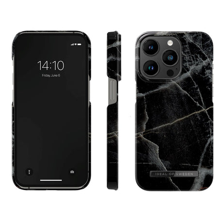 iPhone 14 Pro iDeal Of Sweden Fashion Case - MagSafe Kompatibel - Black Thunder Marble