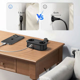 ORICO 5-i-1 Strømskinne m. 20W - 2 x Schuko - 2 x USB-A - 1 x USB-C - Sort