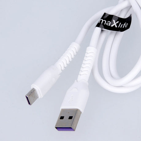 Maxlife USB-A til Lightning Kabel 1 Meter - Hvid