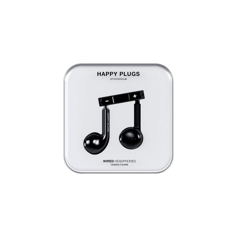 Happy Plugs Kablet Høretelefoner m. USB-C - In-Ear - Sort