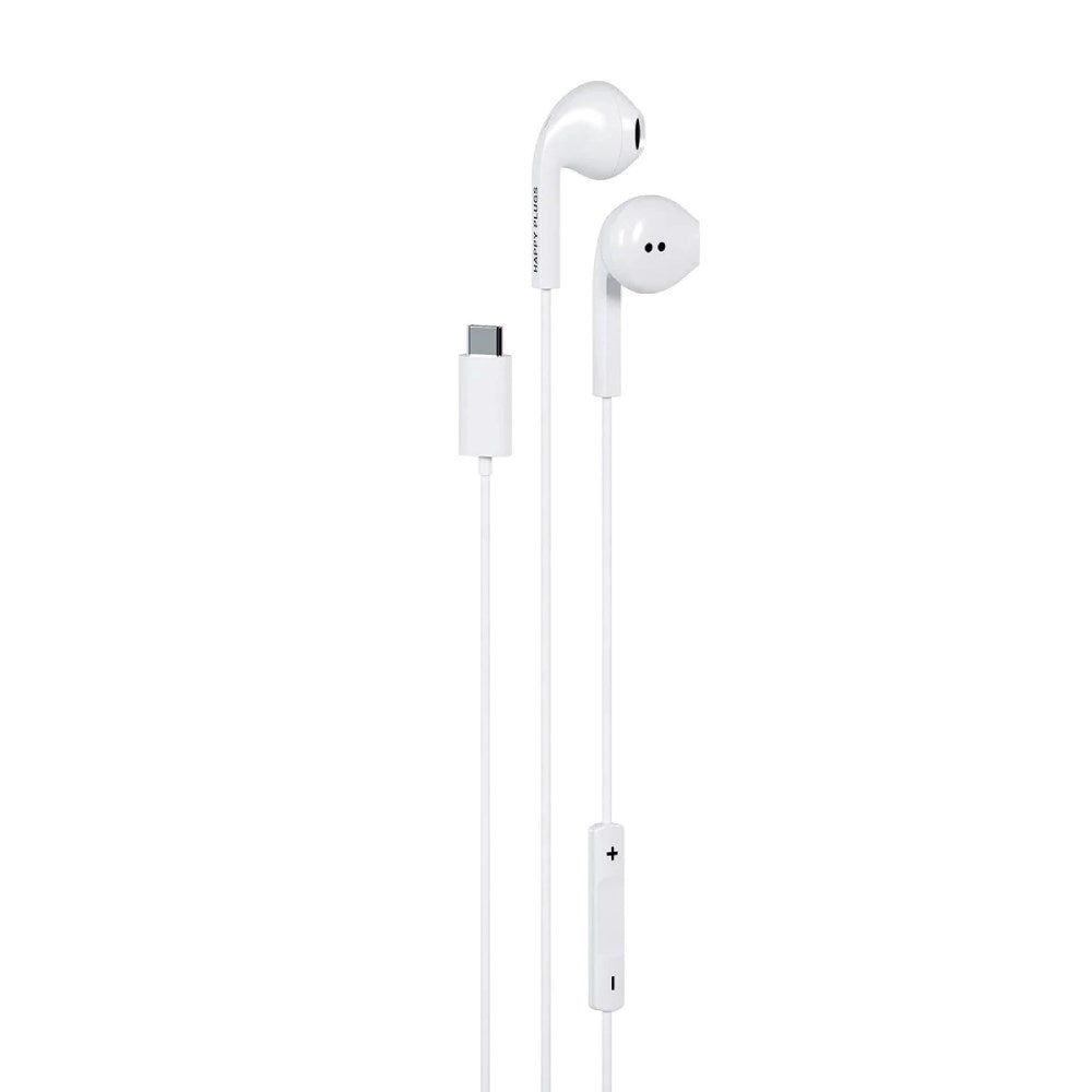 Happy Plugs Kablet Høretelefoner m. USB-C - In-Ear - Hvid