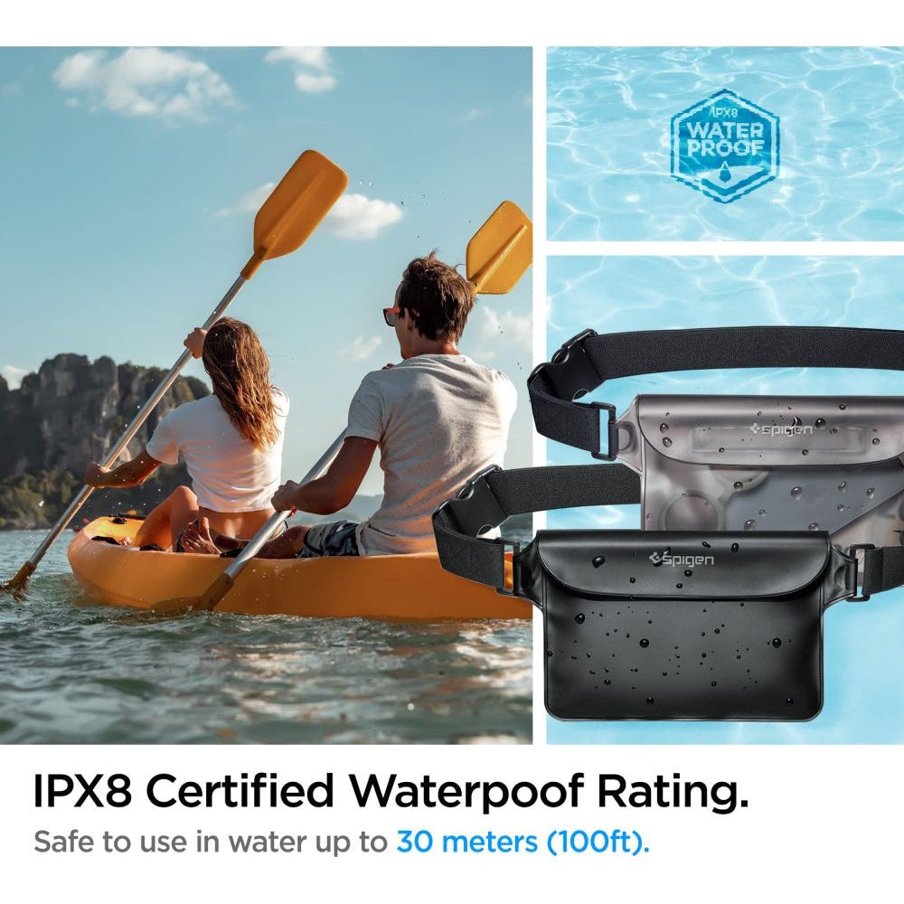 Spigen A620 Aqua Shield Vandtæt Bæltetaske - 2 Pak - Sort