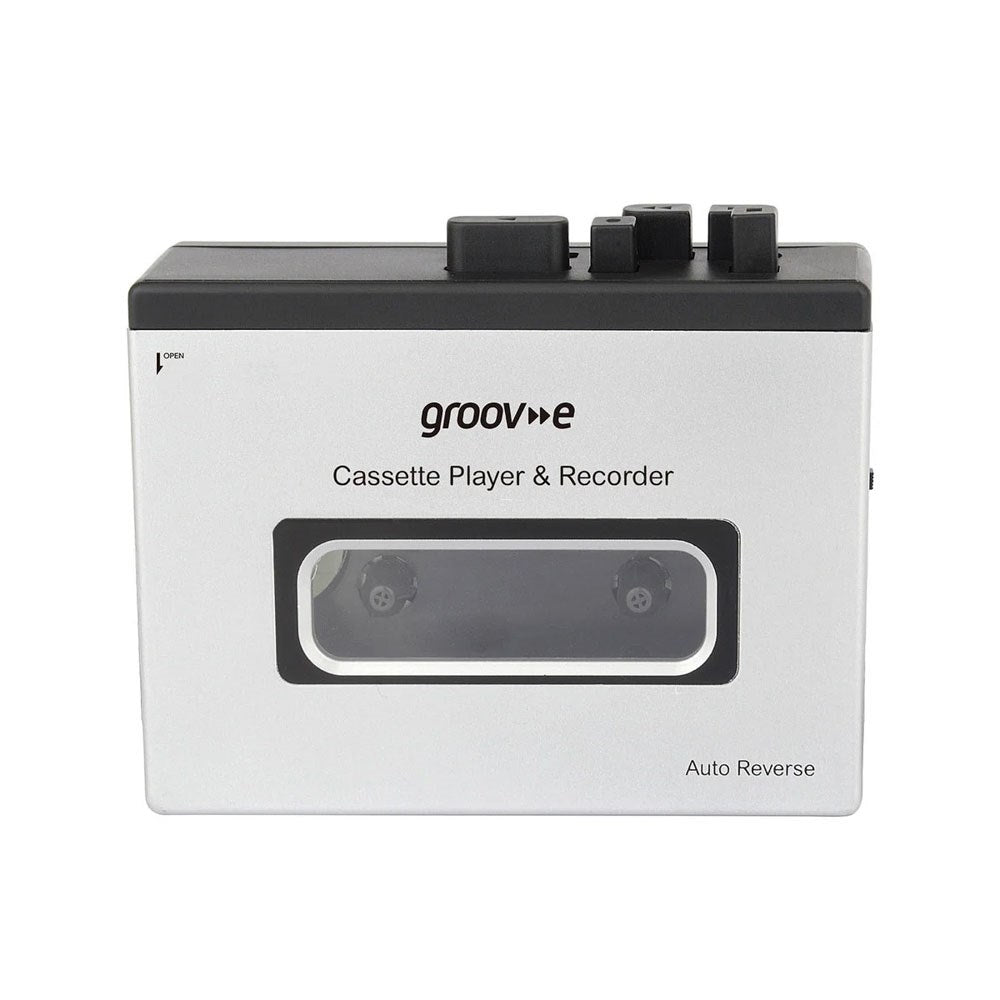 Groov-e PS530SR Kassetteafspiller m. Indbygget Bluetooth & Højtaler Funktion - Sort / Grå