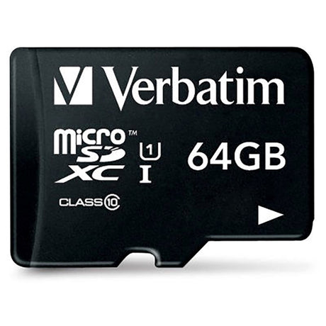 Verbatim Premium microSDHC Class 10 Hukommelseskort m. 64GB & Kamera Adaptor