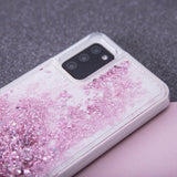 Samsung Galaxy S23 Gennemsigtigt Glimmer Bagside Cover - Lyserød