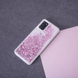 Samsung Galaxy S23 Gennemsigtigt Glimmer Bagside Cover - Lyserød