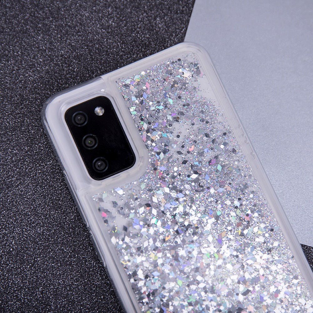 Samsung Galaxy A34 (5G) Gennemsigtigt Glimmer Bagside Cover - Sølv