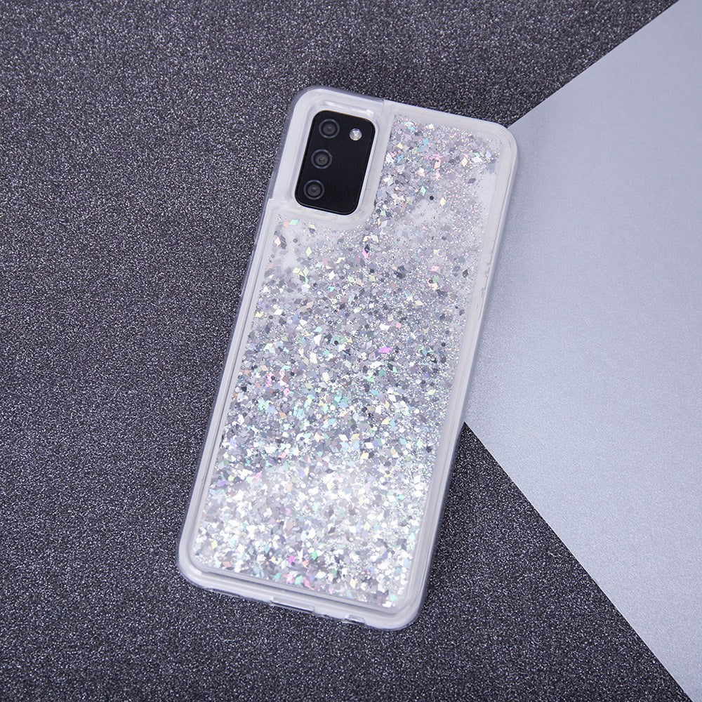 Samsung Galaxy A34 (5G) Gennemsigtigt Glimmer Bagside Cover - Sølv