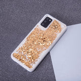 Samsung Galaxy S23 Ultra Gennemsigtigt Glimmer Bagside Cover - Guld