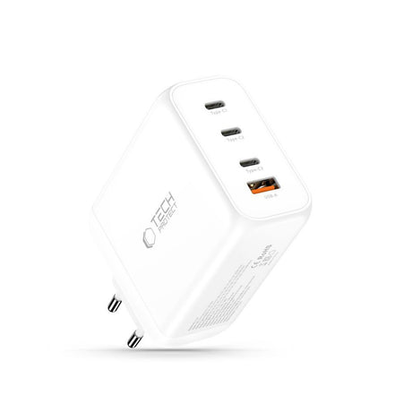 Tech-Protect Vægoplader m. 3x USB-C / 1x USB-A - 200W - Hvid