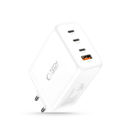Tech-Protect Vægoplader m. 3x USB-C / 1x USB-A - 240W - Hvid